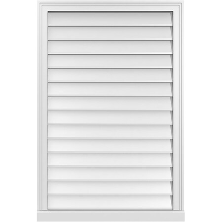 Ekena Millwork Vertical Surface Mount PVC Gable Vent w/ 2"W x 2"H , Brickmould Sill Frame, 28"W x 42"H GVPVE28X4203SN